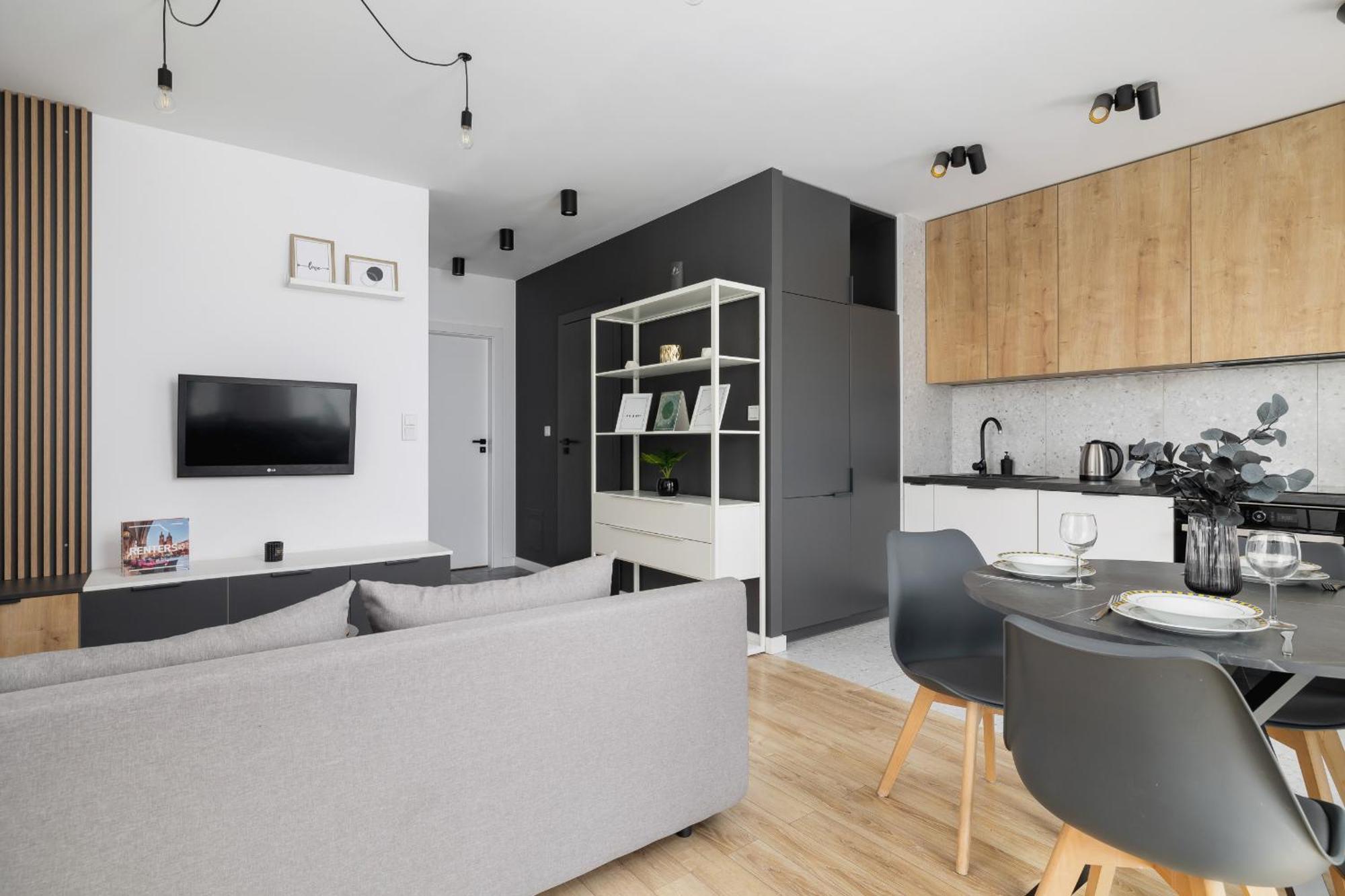 Elegant Apartment In Cracow With Balcony, Parking And Desk By Noclegi Renters Kraków Eksteriør billede